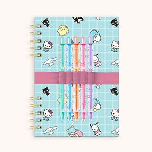 Image of HARPER NOTEBOOK & PEN SET - hkbluegrid (SKU: 168870085000122) Image of HARPER NOTEBOOK & PEN SET - hkbluegrid